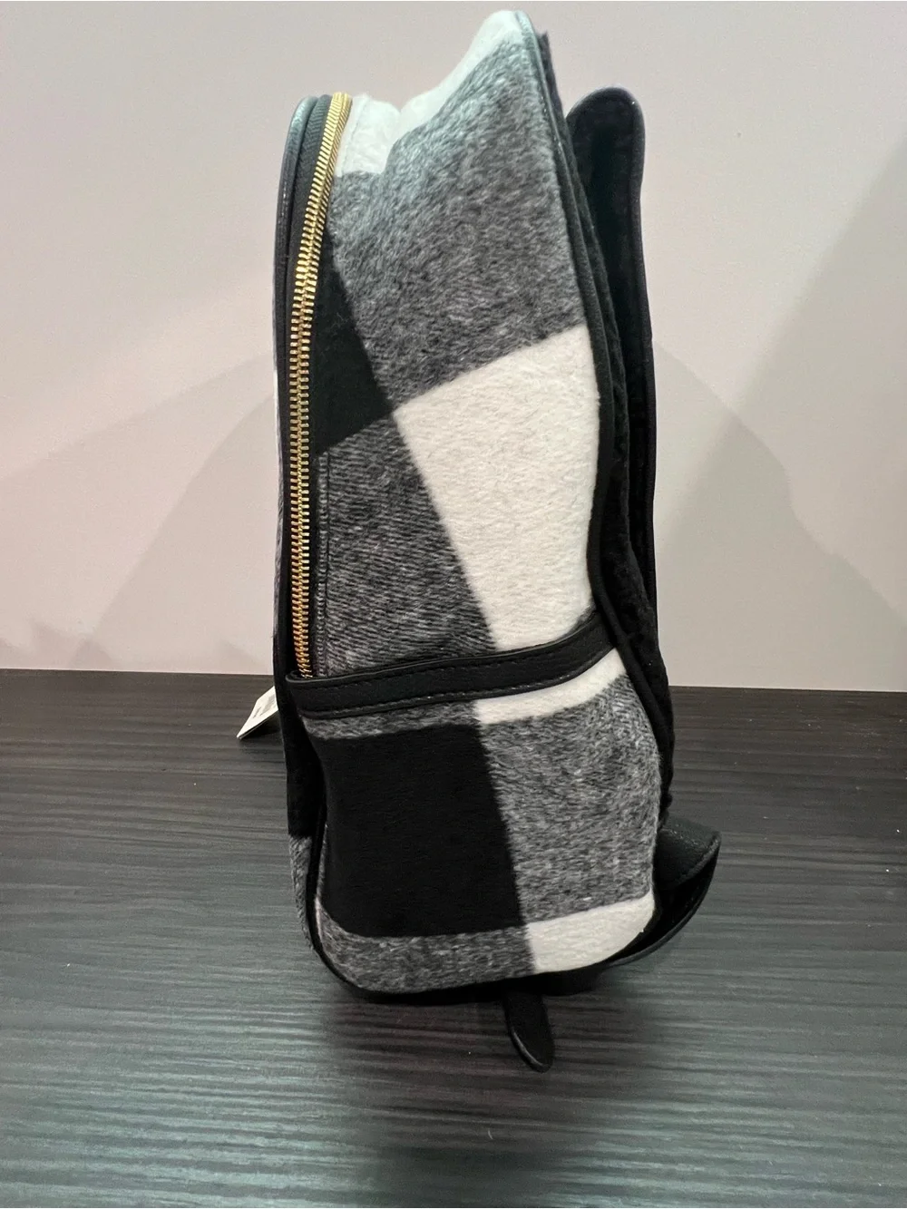 NWT Adam Lippes for Target Black and White Plaid Backpack